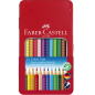 CRAYON COUL. FABER GRIP 12PCS BOITE MET.