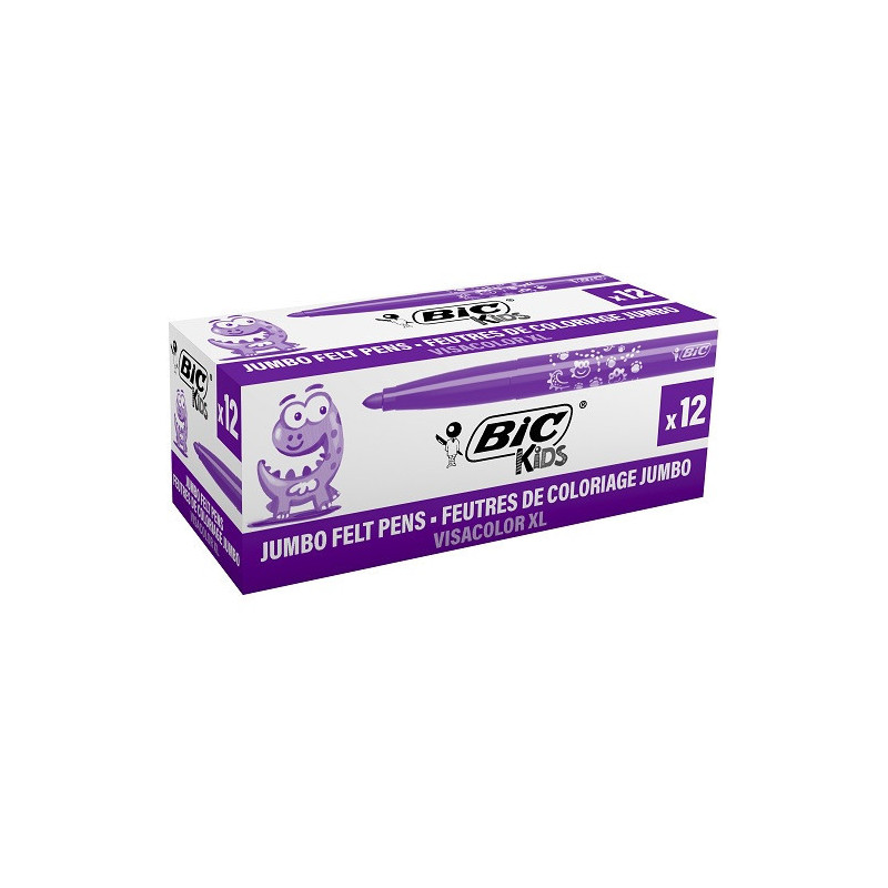 FEUTRE ECO.BIC VISACOLOR XL VIOLET 12PCS