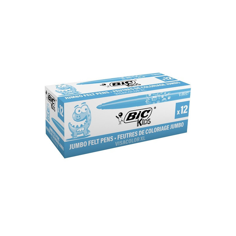 FEUTRE ECO.BIC VISACOLOR XL BLEU CLAIR 12PCS
