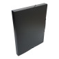 BOXE CLASSEM. A4 25MM OPAQ. NOIR +ELAST.