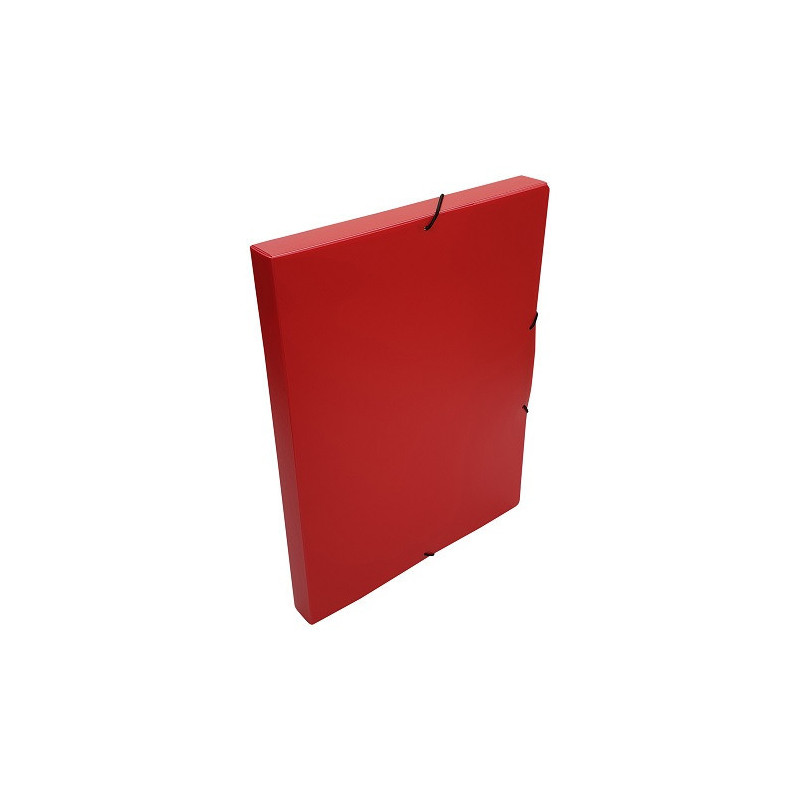 BOXE CLASSEM. A4 25MM OPAQ. ROUGE +ELAST.