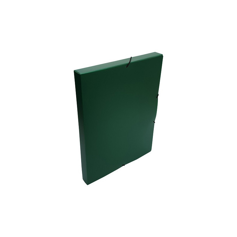 BOXE CLASSEM. A4 25MM OPAQ. VERT +ELAST.