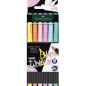 FEUTRE ECO.FABER BLACK EDITION BRUSH PEN 6PCS PASTEL
