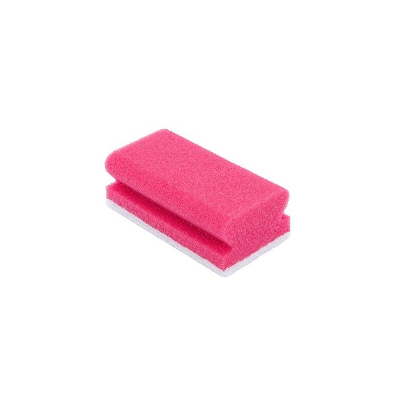 EPONGE A RECURER 7X13CM ROSE/BLANC