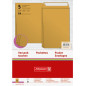 ENVEL.SOUF. 250X353X40MM BRUN STRIP 5PCS BRUNNEN (B4)