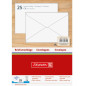 ENVEL.ADM 114X162MM BLANC GOMM. 25PCS BRUNNEN (C6)