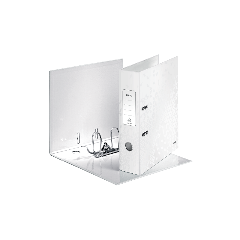 CLASSEUR LEITZ CARTON WOW 8CM BLANC