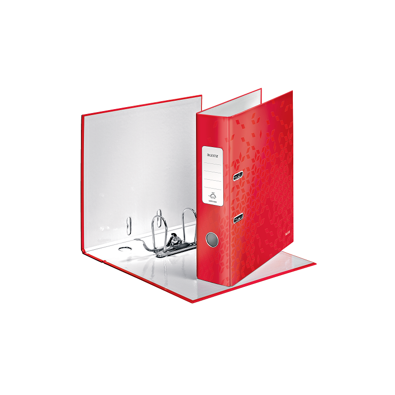 CLASSEUR LEITZ CARTON WOW 8CM ROUGE