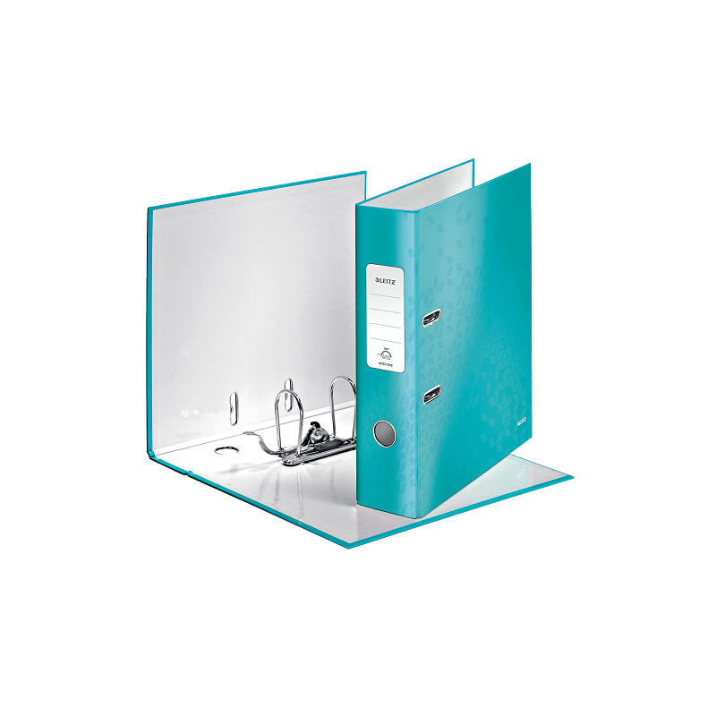 CLASSEUR LEITZ CARTON WOW 8CM BLEU GLA.