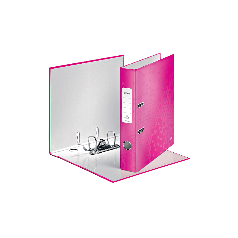 CLASSEUR LEITZ CARTON WOW 5CM ROSE
