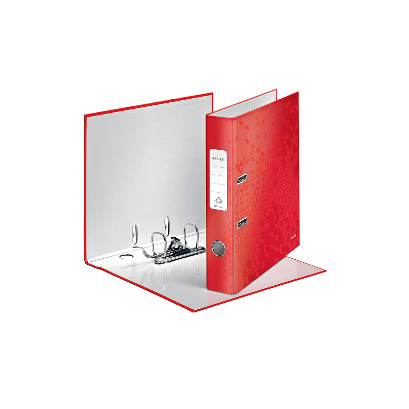 CLASSEUR LEITZ CARTON WOW 5CM ROUGE