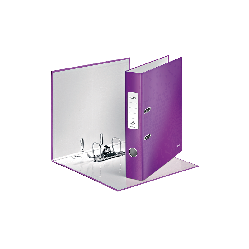 CLASSEUR LEITZ CARTON WOW 5CM POURPRE