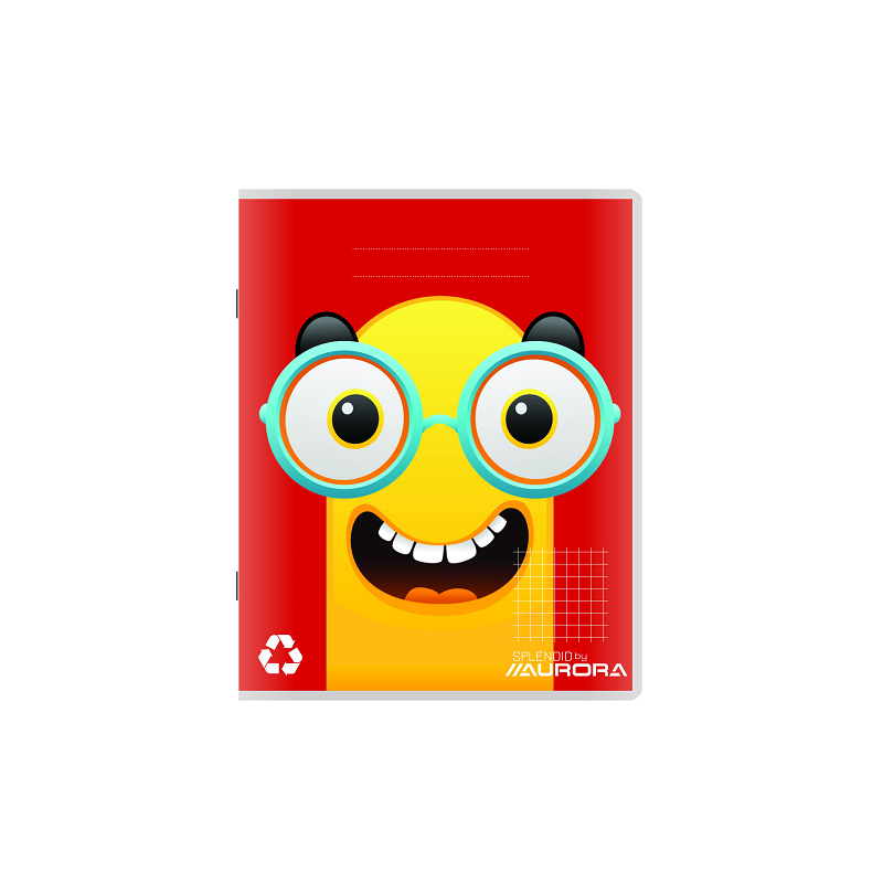 CAHIER AURORA PIQ. A5 QUAD.+M 100FLS ASS. RECYCLE