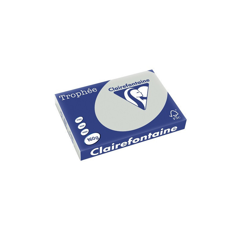 PAPIER REPRO CLAIREF. TROPHEE A3 160G GRIS ACIER 250FLS