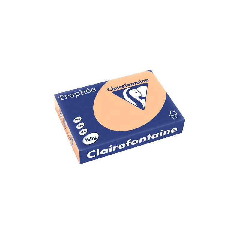 PAPIER REPRO CLAIREF. TROPHEE A4 160G ABRICOT 250FLS