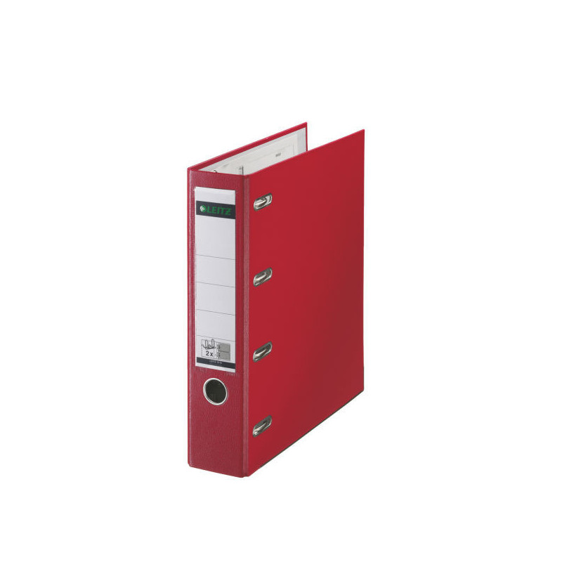CLASSEUR LEITZ PP DBLE.MECAN. 8CM ROUGE