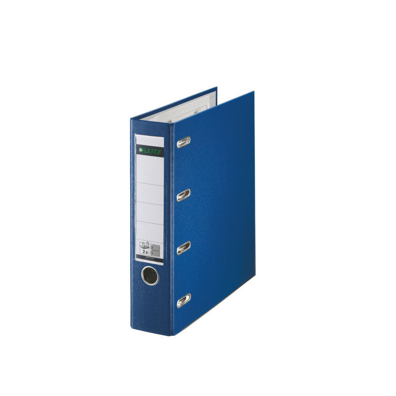 CLASSEUR LEITZ PP DBLE.MECAN. 8CM BLEU