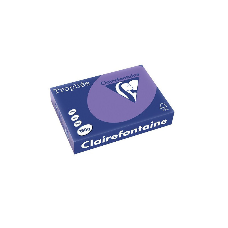 PAPIER REPRO CLAIREF. TROPHEE A4 160G VIOLINE 250FLS