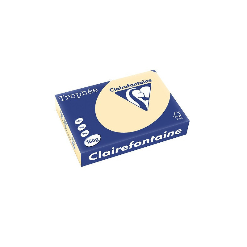 PAPIER REPRO CLAIREF. TROPHEE A4 160G CHAMOIS 250FLS