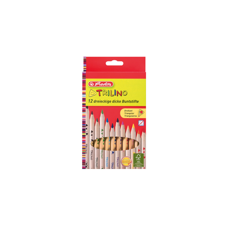 CRAYON COUL. HERLITZ TRILINO TRIANG. 12PCS (300000630)