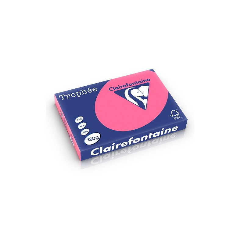 PAPIER REPRO CLAIREF. TROPHEE A3 160G ROSE FUCHSIA 250FLS
