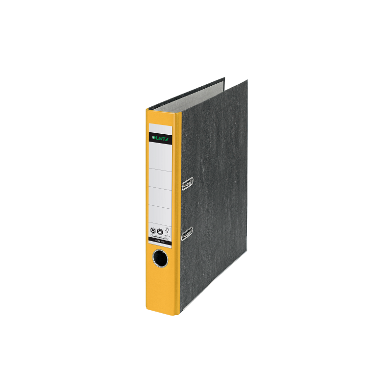 CLASSEUR LEITZ CARTON 1050 5CM DOS JAUNE