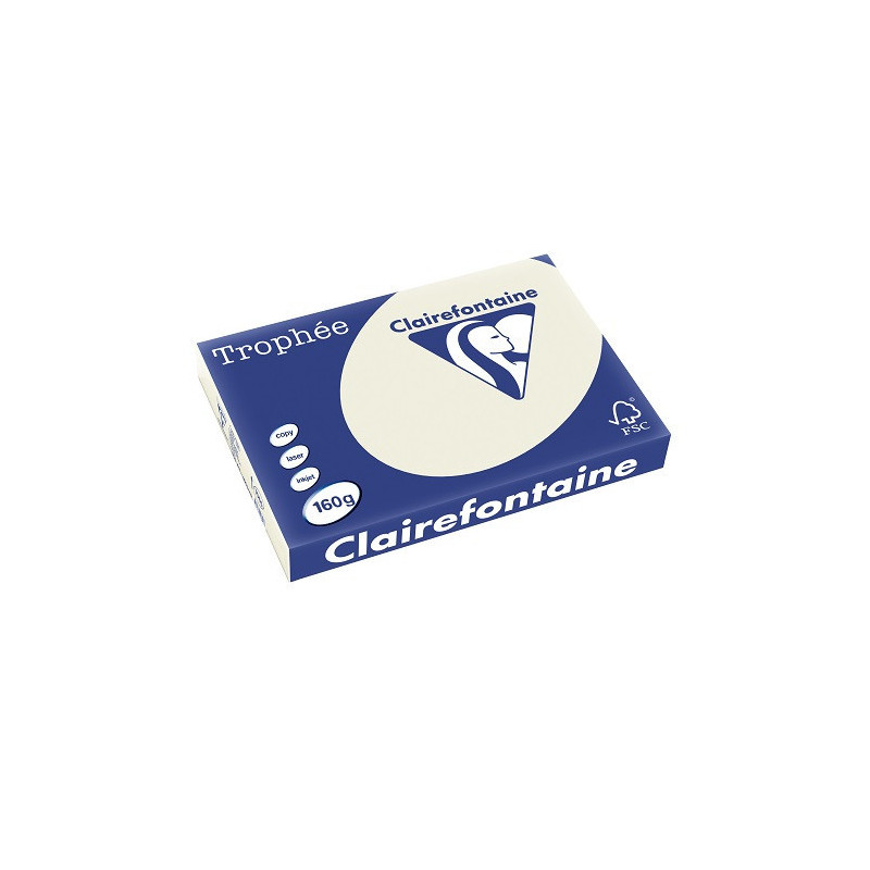 PAPIER REPRO CLAIREF. TROPHEE A3 160G GRIS PERLE 250FLS