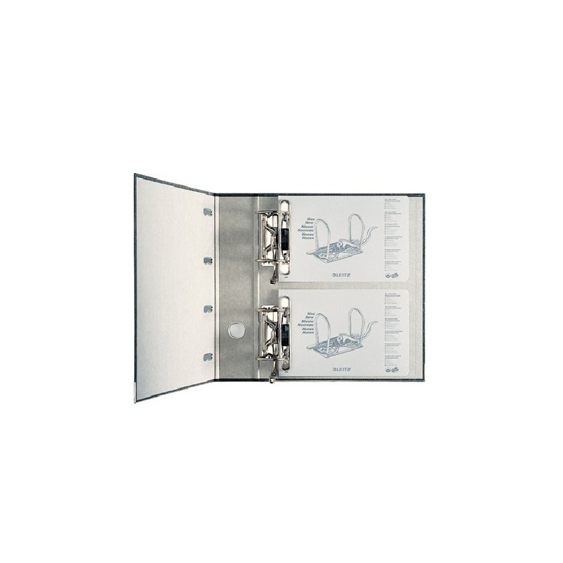 CLASSEUR LEITZ CARTON DBLE. MECAN. 8CM NOIR