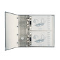 CLASSEUR LEITZ CARTON DBLE. MECAN. 8CM NOIR
