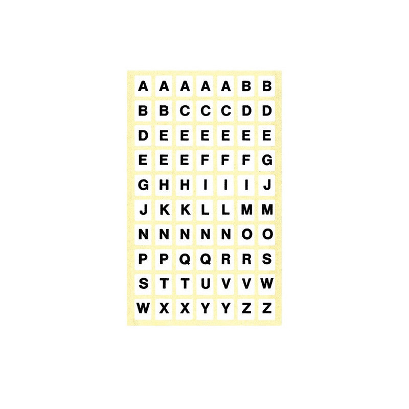 AUTOCOLLANT BSB OFFICE-STICKER ALPHABET NOIR SUR BLANC