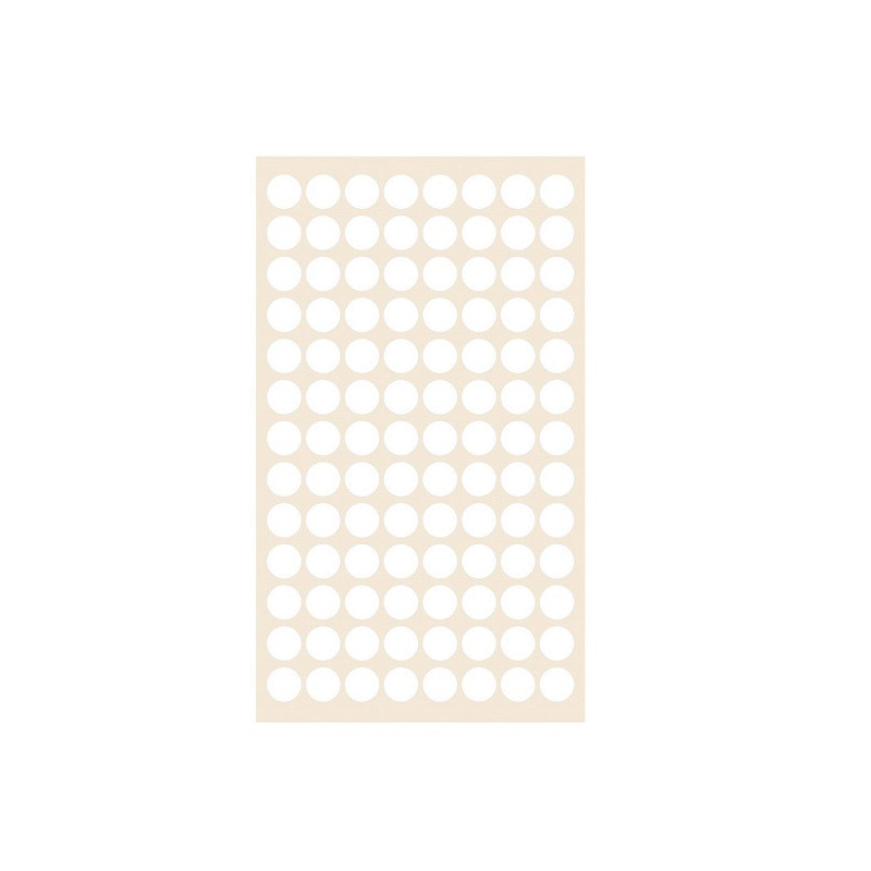 AUTOCOLLANT BSB OFFICE-STICKER POINTS BLANC Ø8MM