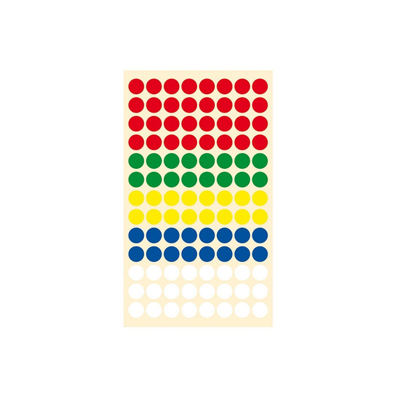 AUTOCOLLANT BSB OFFICE-STICKER POINTS ASS. Ø8MM