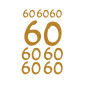 AUTOCOLLANT BSB DECO-STICKER GLITTER NOMBRE 60