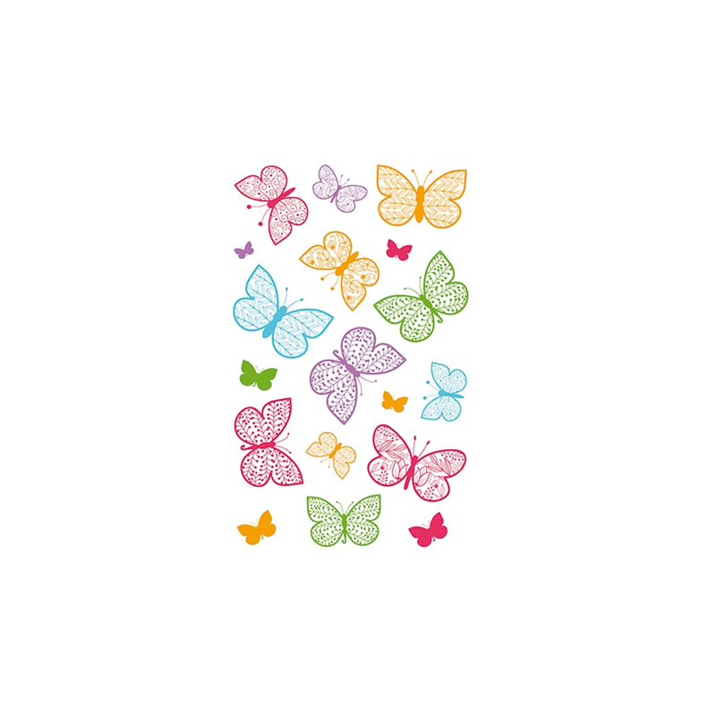AUTOCOLLANT BSB DECO-STICKER GLITTER PAPILLONS
