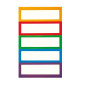AUTOCOLLANT BSB SCHOOL-STICKER RECTANGLES COULEURS ASS.
