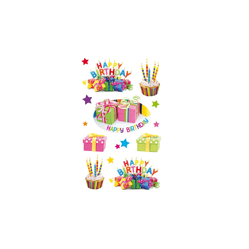 AUTOCOLLANT BSB DECO-STICKER HAPPY BIRTHDAY