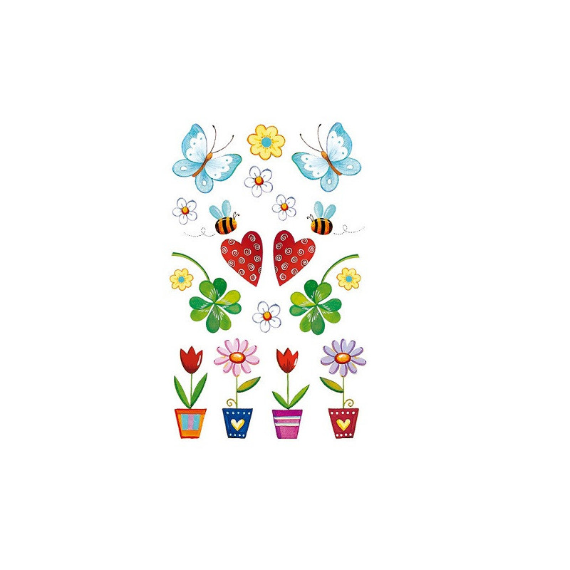 AUTOCOLLANT BSB DECO-STICKER FLEURS