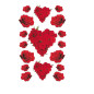 AUTOCOLLANT BSB DECO-STICKER COEURS DE ROSES