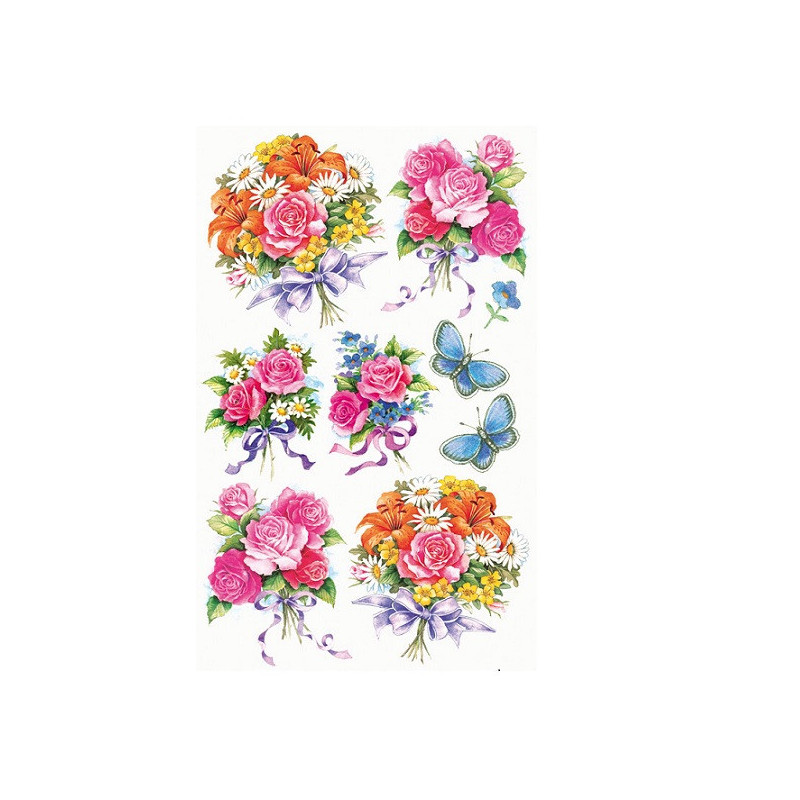 AUTOCOLLANT BSB DECO-STICKER FLEURS