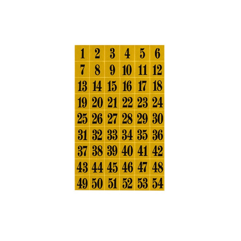 AUTOCOLLANT BSB OFFICE-STICKER NOMBRES 1-100 NOIR SUR OR