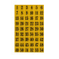 AUTOCOLLANT BSB OFFICE-STICKER NOMBRES 1-100 NOIR SUR OR
