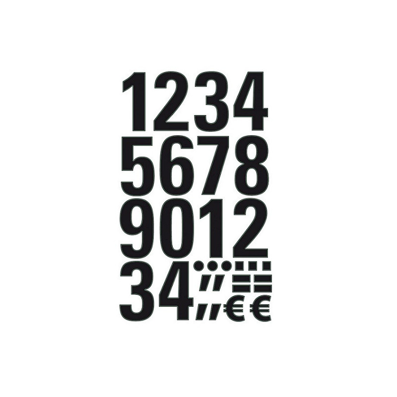 AUTOCOLLANT BSB OFFICE-STICKER CHIFFRES