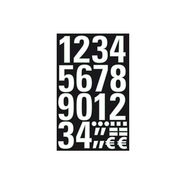 AUTOCOLLANT BSB OFFICE-STICKER CHIFFRES