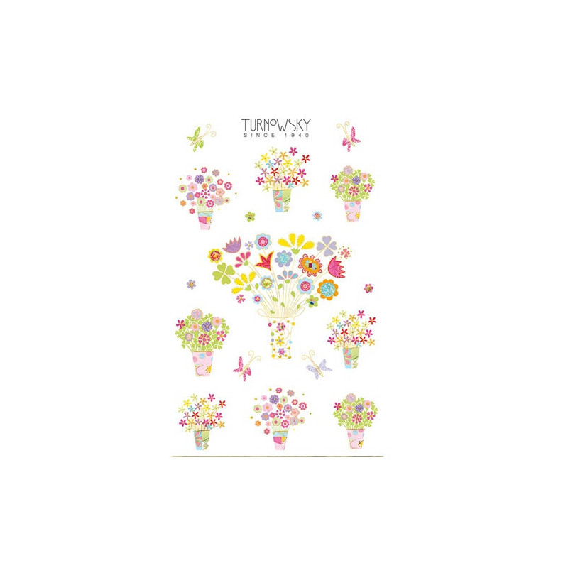 AUTOCOLLANT BSB DECO-STICKER TURNOWSKY BOUQUETS DE FLEURS