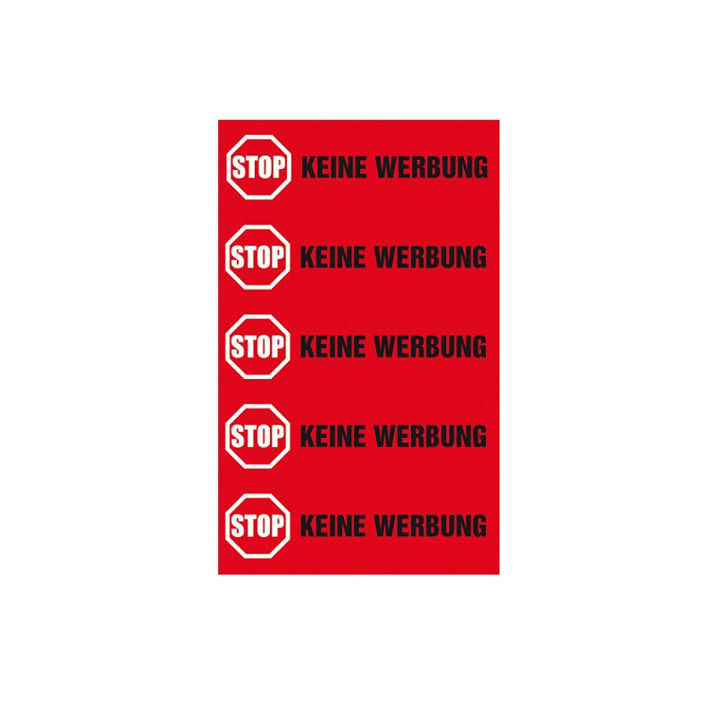 AUTOCOLLANT BSB OFFICE-STICKER STOP KEINE WERBUNG