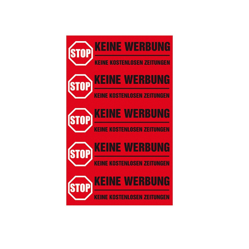 AUTOCOLLANT BSB OFFICE-STICKER STOP KEINE WERBUNG