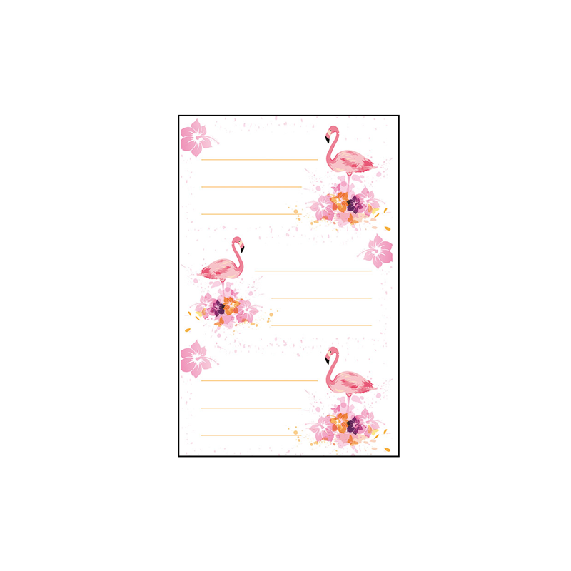 AUTOCOLLANT BSB SCHOOL-STICKER FLAMINGO