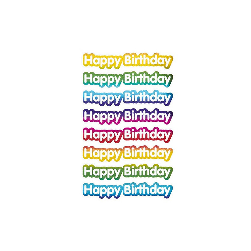 AUTOCOLLANT BSB DECO-STICKER HAPPY BIRTHDAY
