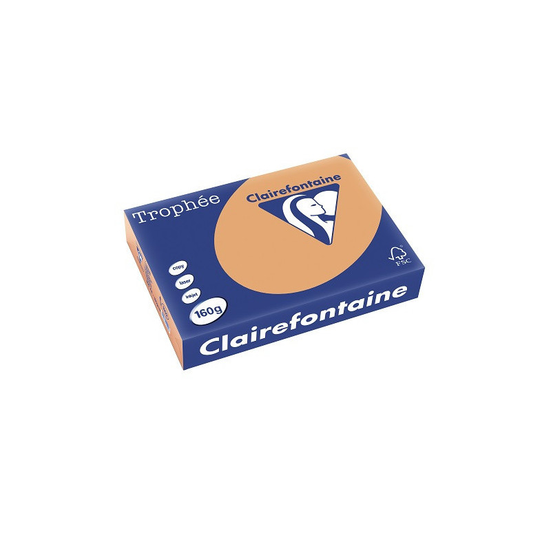 PAPIER REPRO CLAIREF. TROPHEE A4 160G CARAMEL 250FLS