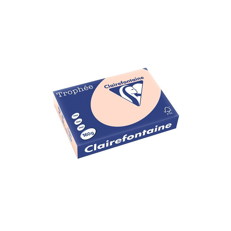 PAPIER REPRO CLAIREF. TROPHEE A4 160G SAUMON 250FLS